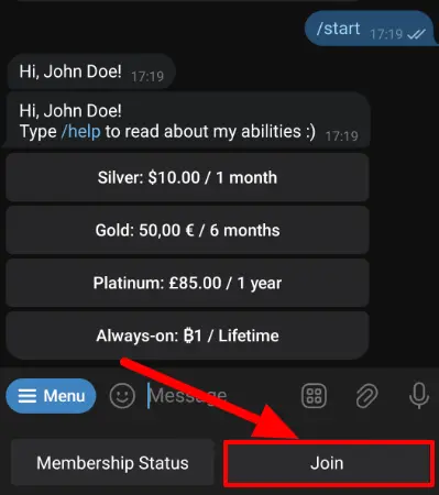 BotSubscription Join Button